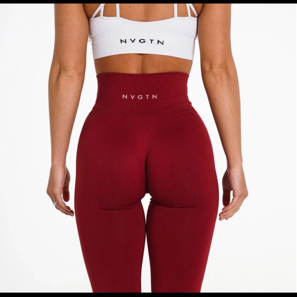 NVGTN XL CARMINE SOLID SEAMLESS LEGGINGS